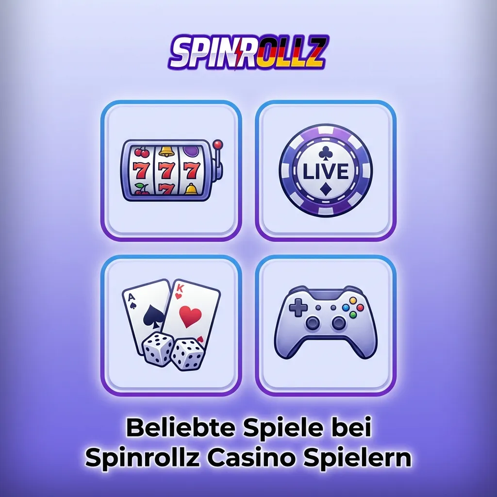 Beliebte Slots im Spinrollz Casino wie Book of Dead, Starburst und Sweet Bonanza.