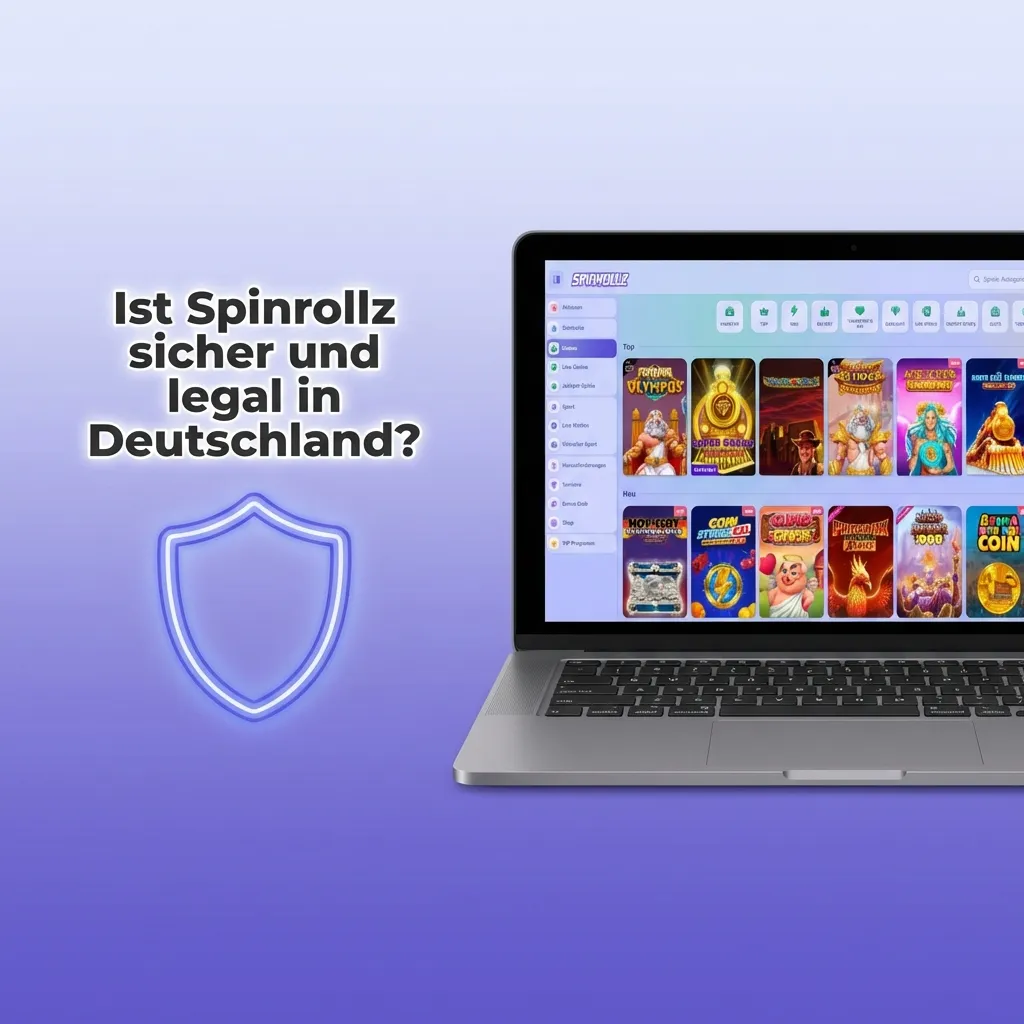 Sicherheits- und Lizenzsymbole von Spinrollz für legales Spielen und SSL-Schutz.