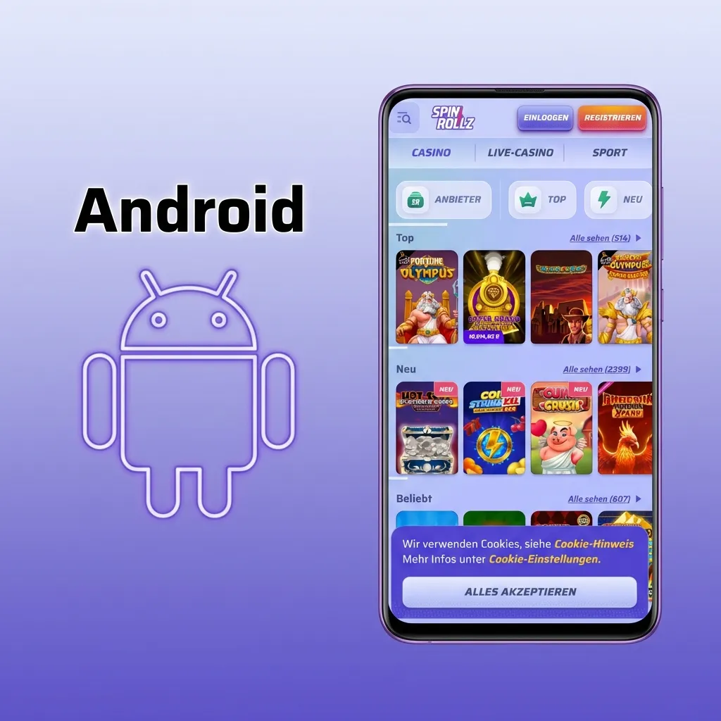 Adding Spinrollz shortcut to Android home screen via Chrome.
