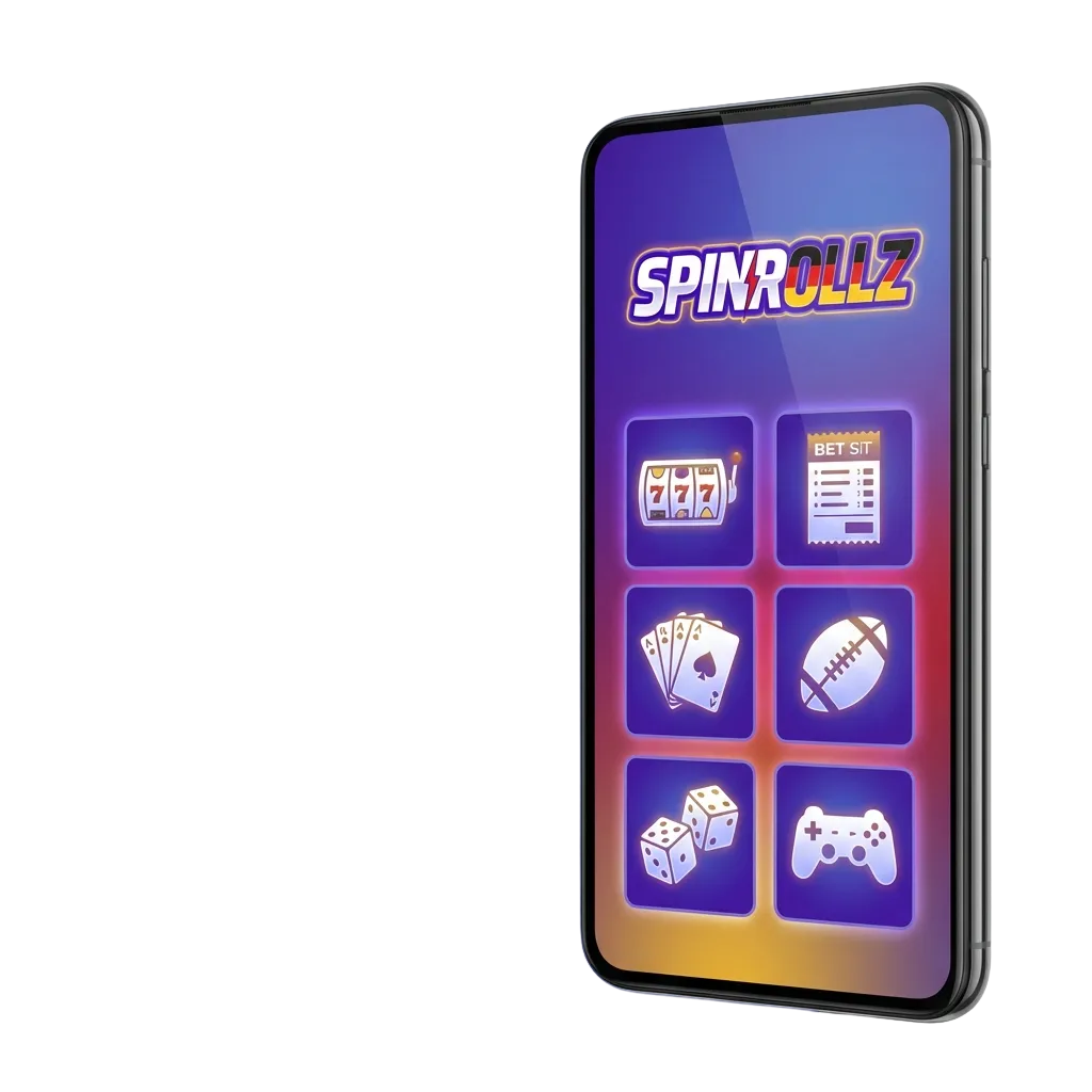 Spinrollz Android App für mobiles Wetten und Casinospiele.