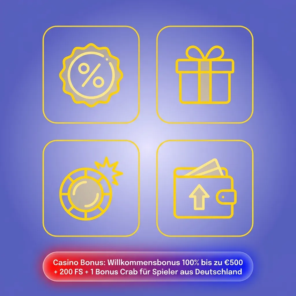 Spinrollz Casino Bonus: 100% bis zu 500€, 200 Freispiele & Bonus Crab