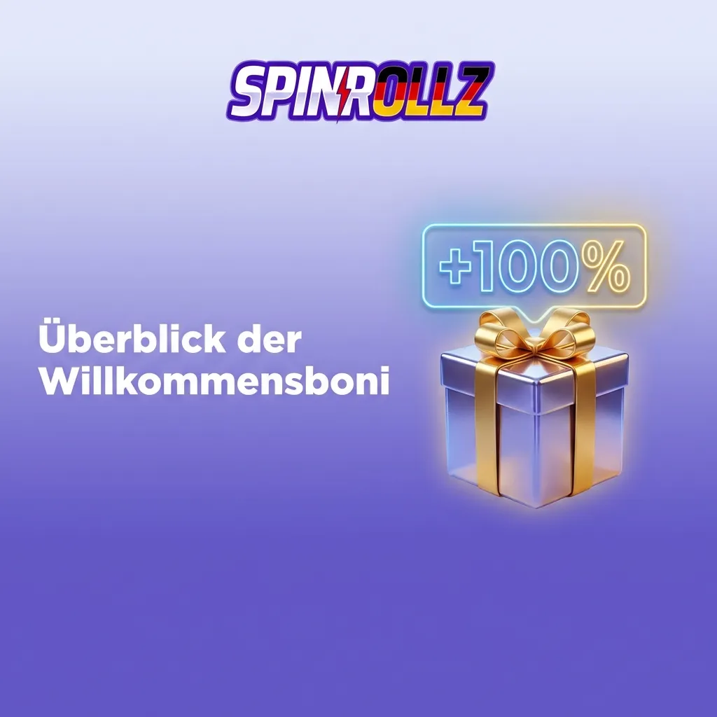 Vergleichstabelle der Spinrollz Willkommensboni für Casino (bis 500 €) und Sport (bis 200 €).