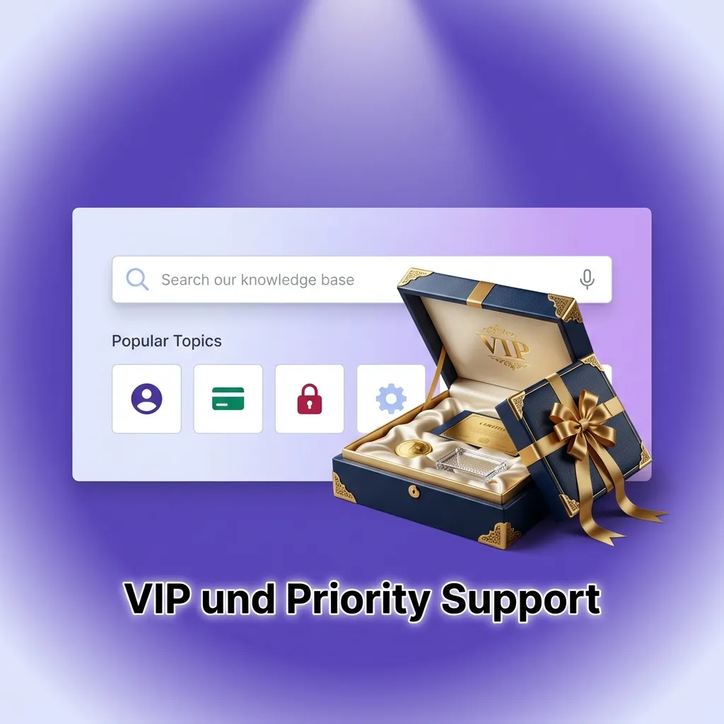Exklusiver VIP- und Priority-Support mit persönlichen Account-Managern für Spieler.