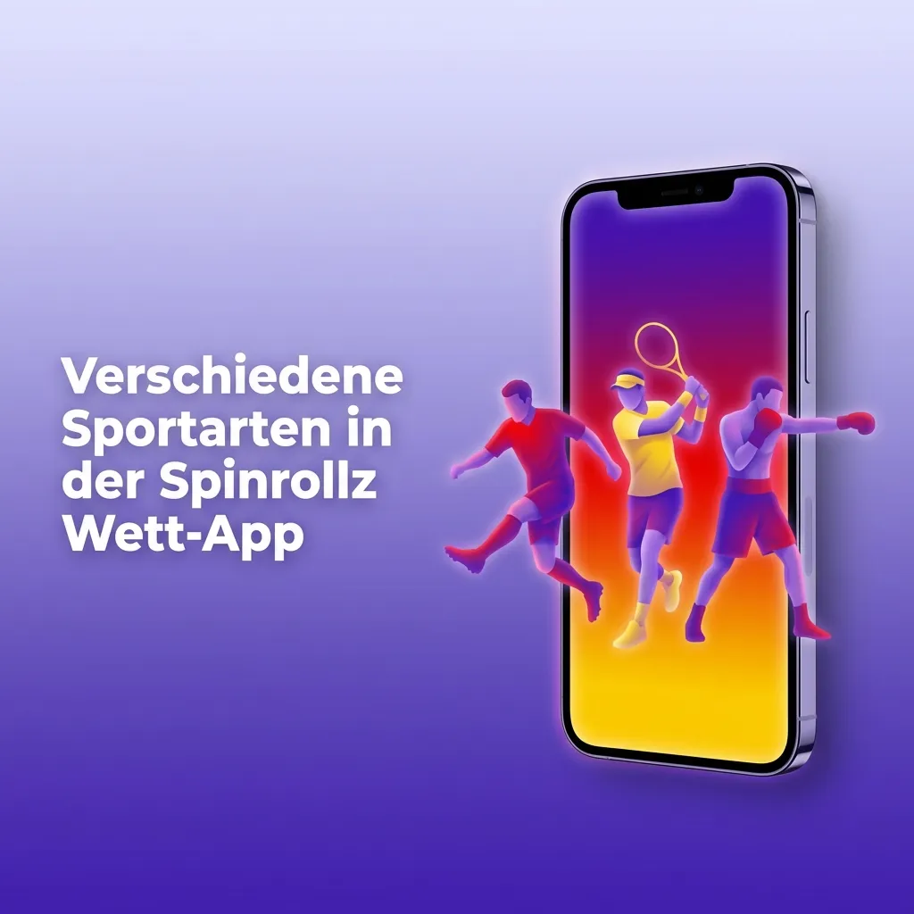 Spinrollz App mit Auswahl an Sportarten wie Fußball, Tennis und E-Sports für Wetten.